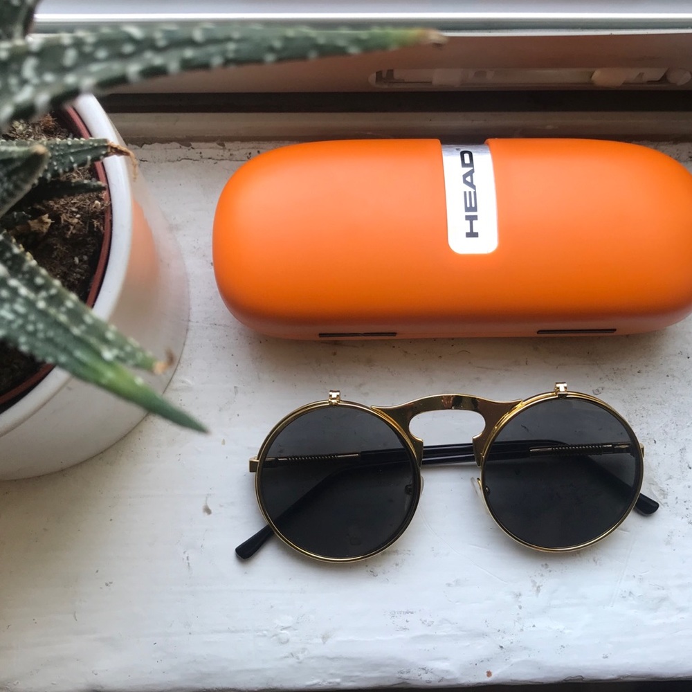 Gold hardware sunglasses